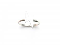 Silver Lightning Bolt Ring