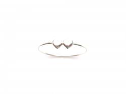 Silver Double Hearts Ring