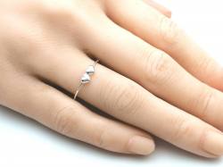 Silver Double Hearts Ring