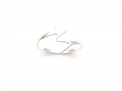 Silver Crossover Arrow Ring