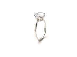 Silver CZ Solitaire Ring K