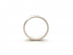 Silver CZ 3 Stone Band Ring