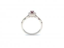 Silver Garnet & CZ Fancy Cluster Ring