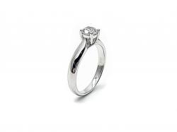 Silver Cubic Zirconia Solitaire Ring