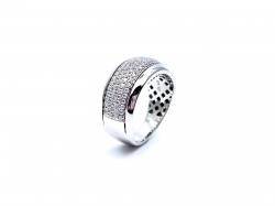 Silver CZ Pave Band Ring