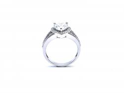 Silver CZ Heart Ring