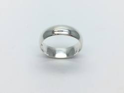 Silver D Shaped Wedding Ring 8mm Z plus 3