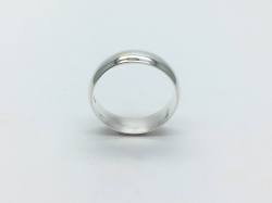 Silver D Shaped Wedding Ring 8mm Z plus 3
