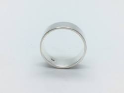 Silver Flat Wedding Ring 8mm Z plus 3