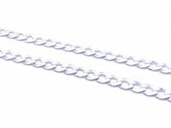 Silver Flat Open Curb Chian 16 Inch