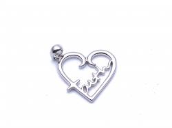 Silver Faith Heart Pendant