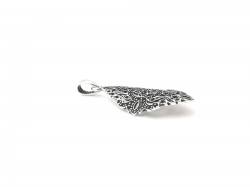 Silver Marcasite Marquise Shaped Pendant