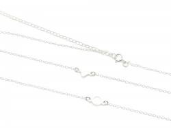 Silver Double Triangle and Circle Necklet