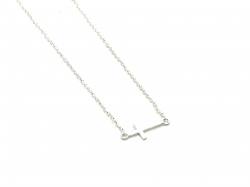Silver Cross Detail Necklet 16-18 Inch