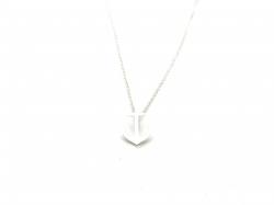 Silver Anchor Trace Chain Necklet 16 Inch