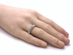 Silver CZ 5 Stone Ring