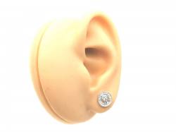 Silver Coin Style Stud Earrings