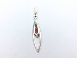 Silver and Amber Pendant