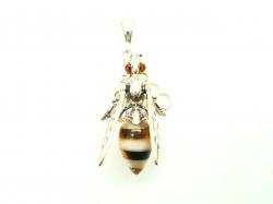 Amber Honey Bee Pendant