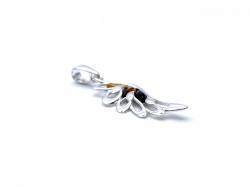 Silver Multi Amber Angel Wing Pendant