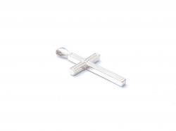 Silver Patterned Cross Pendant