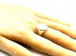 Silver Plain Oval Signet Ring