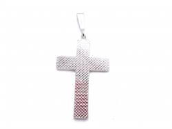 Silver Heavy 2 Sided Cross Pendant