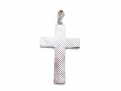 Silver Heavy 2 Sided Cross Pendant