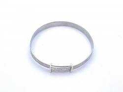 Silver Claddagh Pattern Baby Bangle