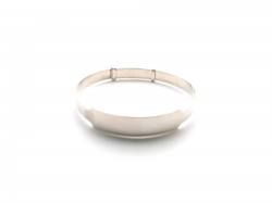 Silver Babies Plain ID Expandable Bangle
