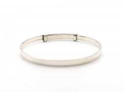 Silver Baby Plain Expandable Bangle