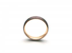 Tungsten Ring Rose & Brown IP Plating 6mm