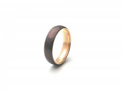 Tungsten Ring Rose & Brown IP Plating 6mm