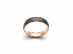 Tungsten Ring Rose & Brown IP Plating 6mm