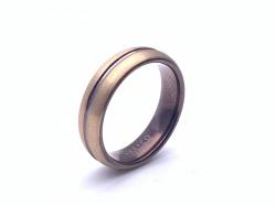 Tungsten Ring With Rose & Brown IP Plating 6mm