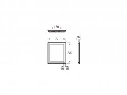 Roca Iridia 600 x 700mm Rectangular LED Mirror