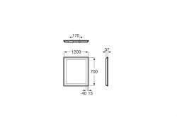 Roca Iridia 1200 x 700mm Rectangular LED Mirror