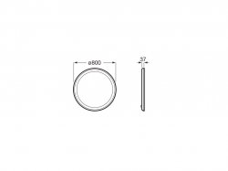 Roca Iridia 800mm Round LED Mirror