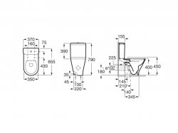 Roca The Gap Round Rimless Close Coupled WC