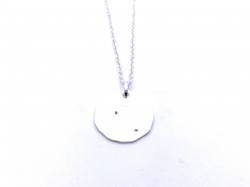 Silver CZ Leo Zodiac Pendant & Chain