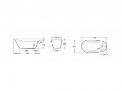Roca Carmen White 1600 x 800mm Freestanding Cast Iron Bath