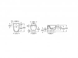 Roca Meridian-N Wall-Hung Bidet with Hidden Fixations