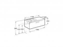 Roca Prisma Textured Ash 1100mm Basin & Unit with 1 Drawer - Left Hand