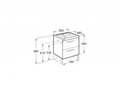 Roca Prisma Gloss White 600mm Basin & Unit with 2 Drawers