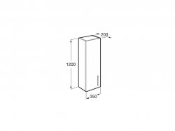 Roca Prisma Gloss White & Textured Ash Column Unit