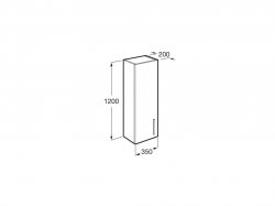 Roca Prisma Textured Ash Column Unit