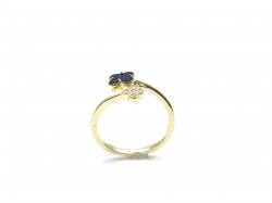 Silver Gold Plated Clover Torque Ring