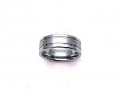 Tungsten Carbide Ring Brushed & Polished 8mm