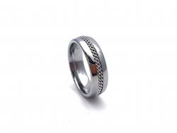 Tungsten Carbide Ring With Steel Wire Inlay 7mm