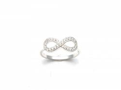 Silver and CZ Infinity Ring